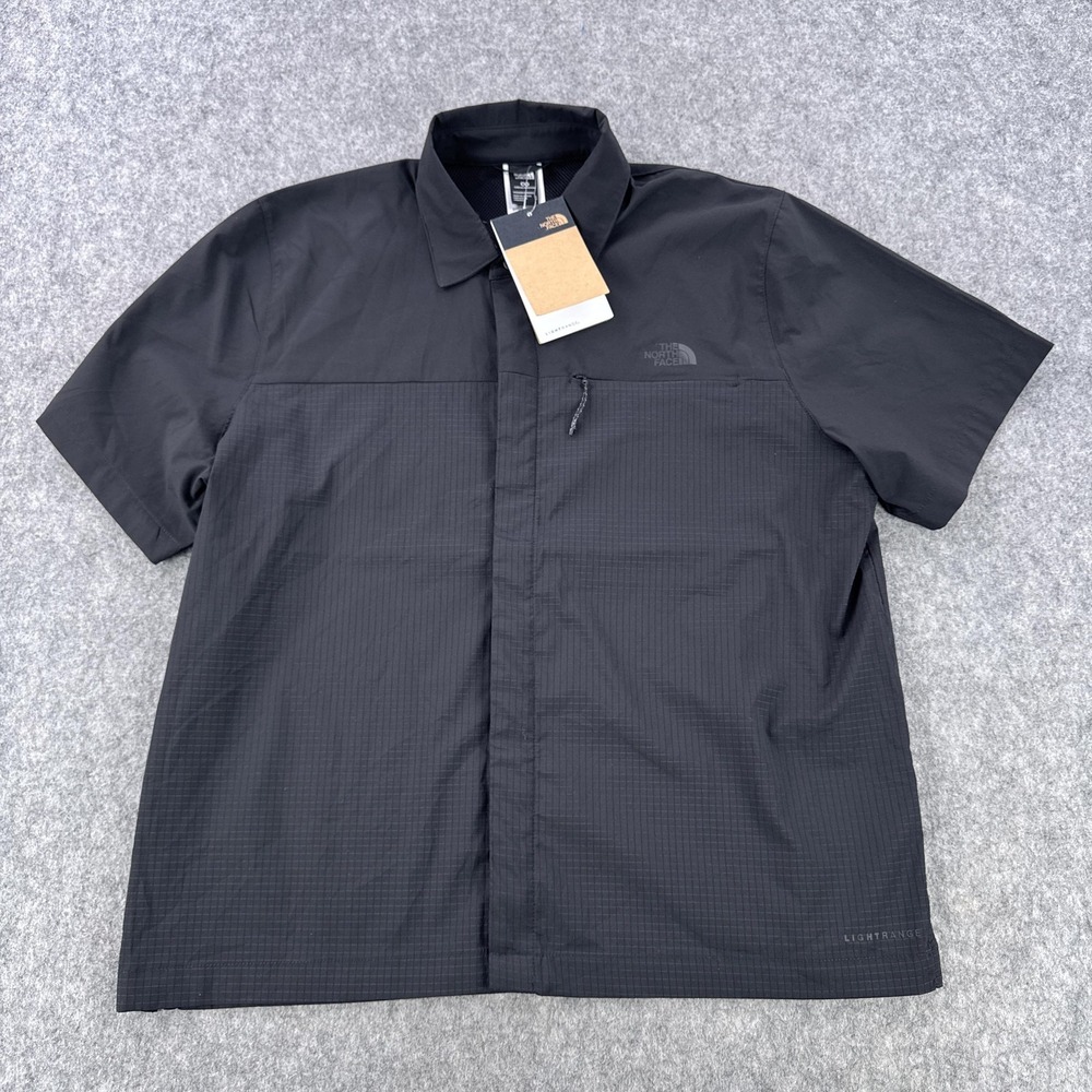 The North Face Lightrange Shirt Womens Large Black Short Sleeve DWR UV Hiking